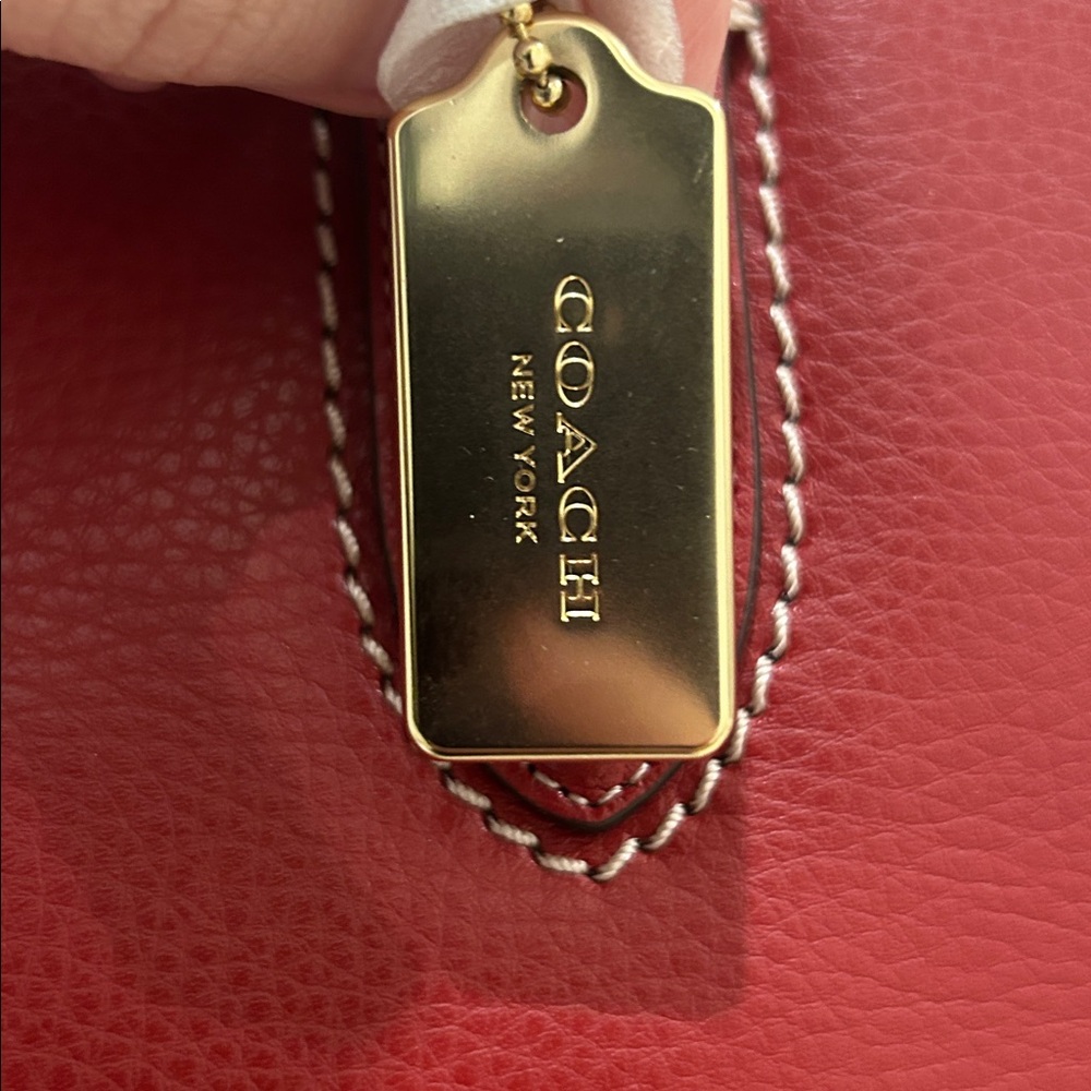 Coach (NWT) Derby Tote in Red/Oxblood - Picture 5 of 16